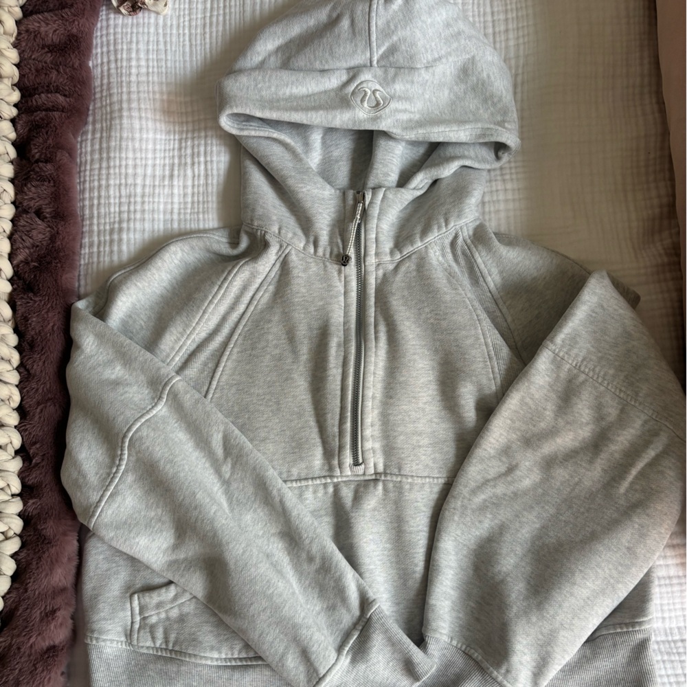 Lulu Lemon Crop Gray Hoodie